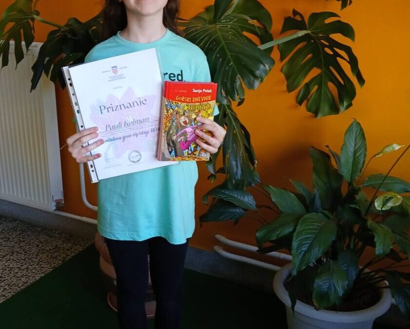 Paula Kolman osvojila nagradu na literarnom natječaju -„Na mladima govor o(p)staje“